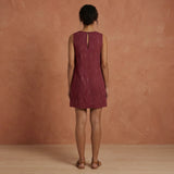Mulberry Handspun Cotton Sleeveless A-Line Short Shift Dress