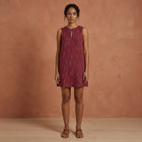 Mulberry Handspun Cotton Sleeveless A-Line Short Shift Dress