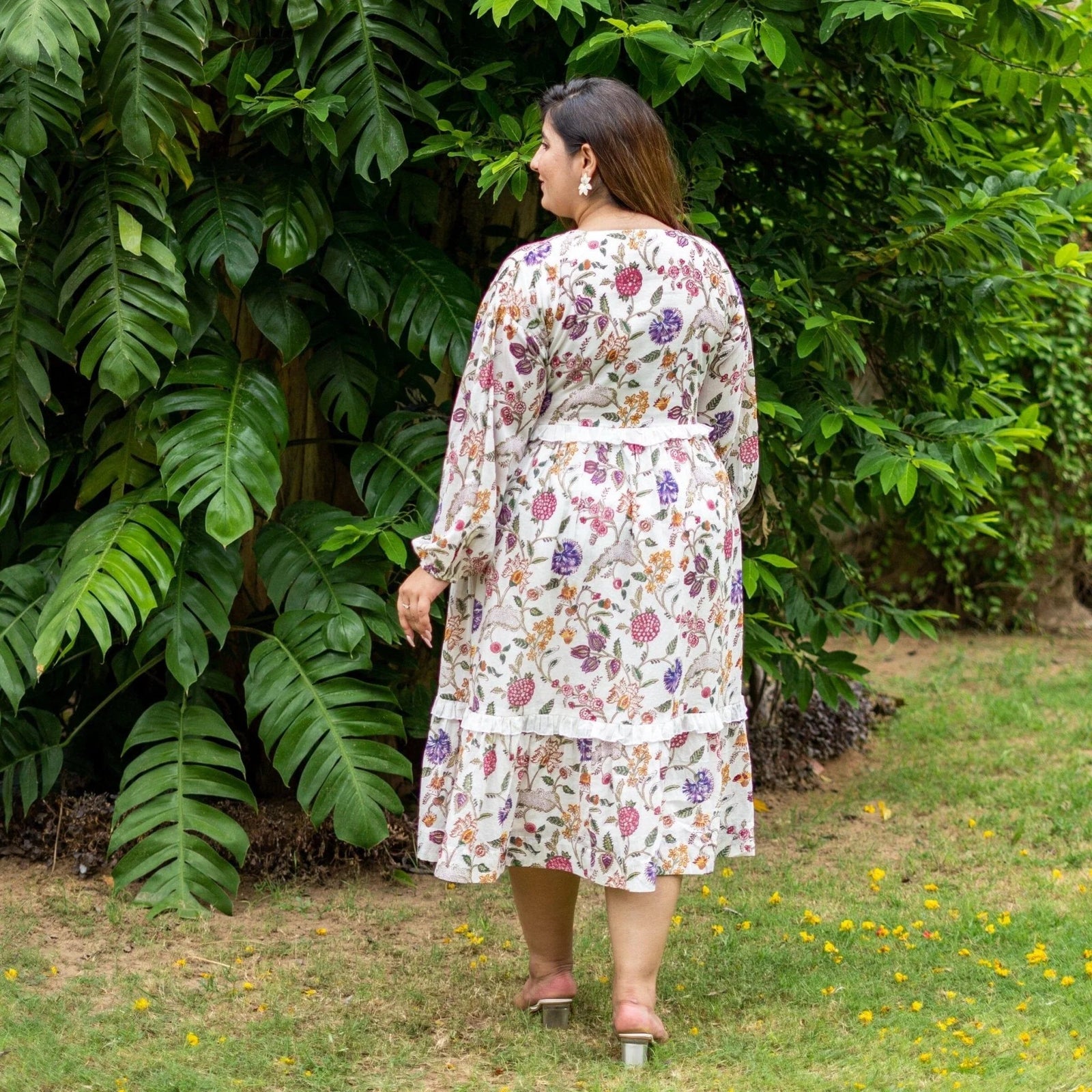 knee length dresses for ladies Estella Multicolor Midi Dress in Oasis