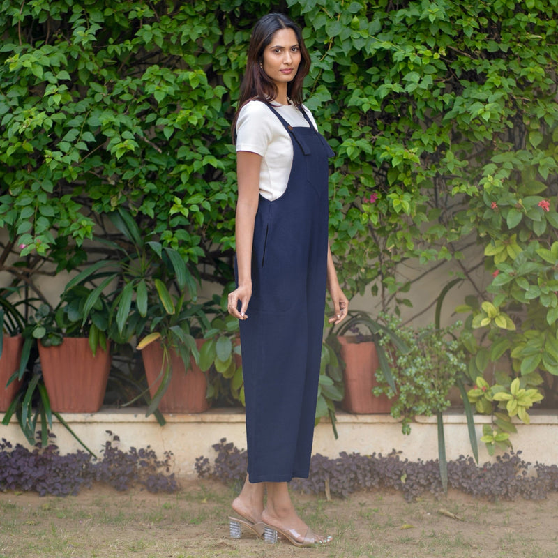 midi dungaree dress Cary Denim Dungaree Midi Dress