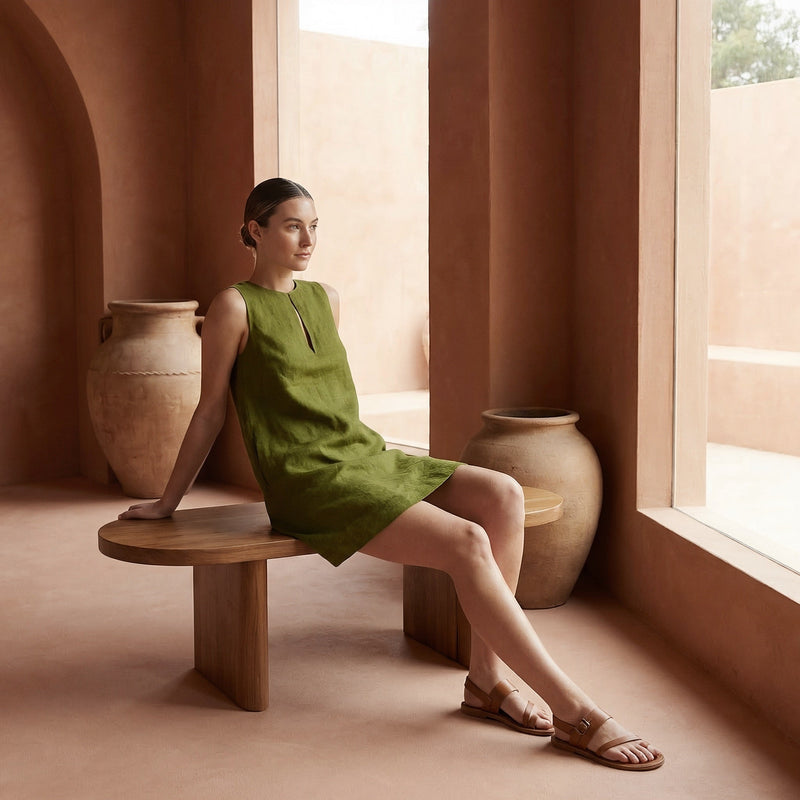 army green shift dress Military-inspired Dress, Spring Long Sleeve Shirt Midi Dress, Army Green  Pleated Work Dress, Belted Dress, Custom Dress, Xiaolizi 2846#