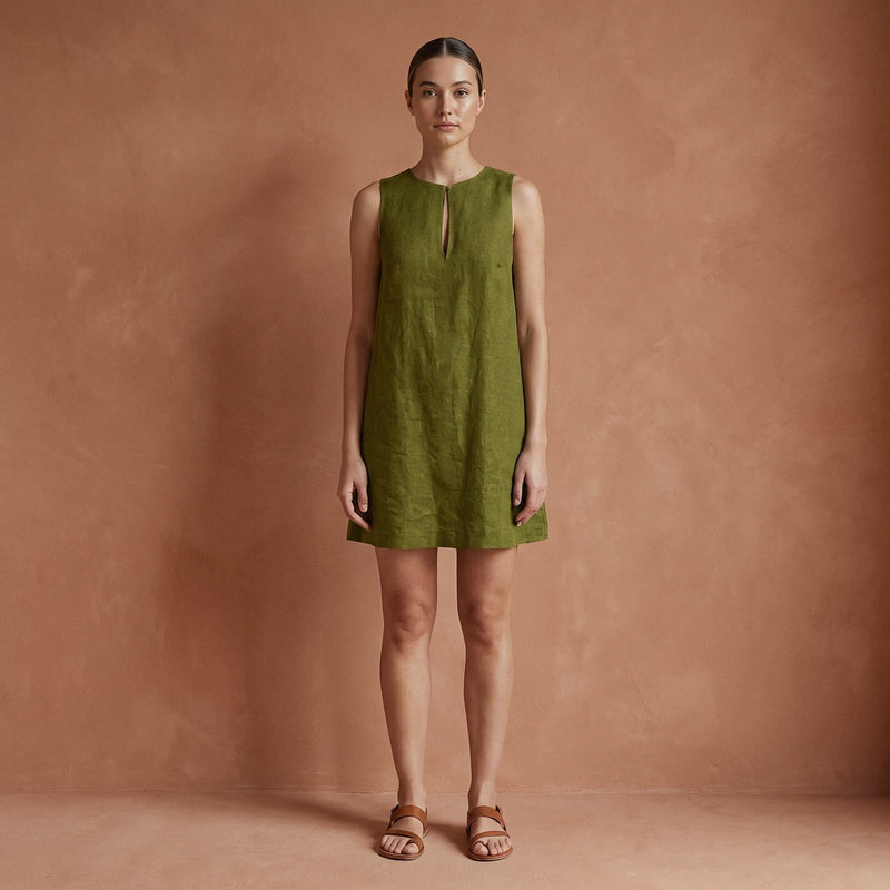 army green shift dress Mifsaly Womens Sleeveless Shirt Dress Button Down Collared Mini Shift Dresses Slim Fit Casual Summer Work office Sundress 2026 Army Green,XXL, Women's