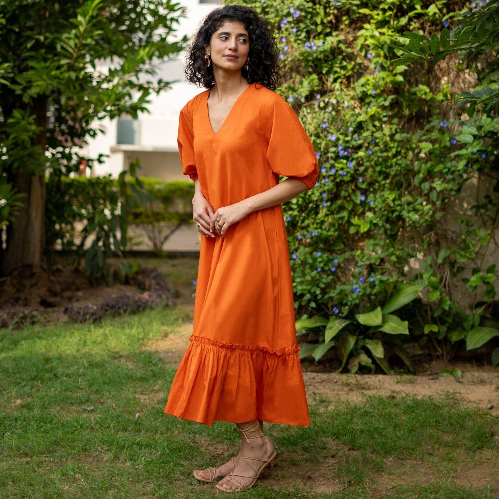 a line dress orange A Line Satin Orange Long Prom Dresses, Orange Formal Bridesmaid Dresses US 12 / Custom Color