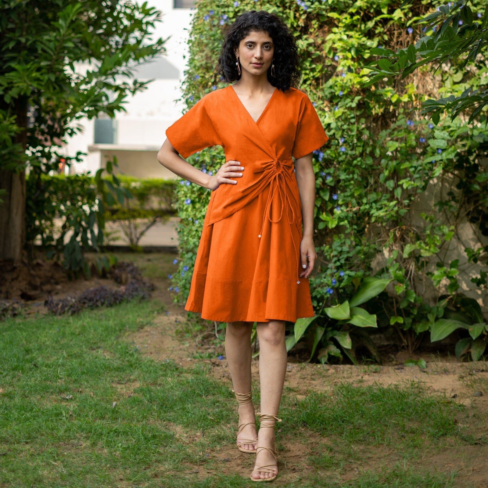 sachin and babi light blue dress Candace Wrap Cocktail Dress – THEIA main image 1
