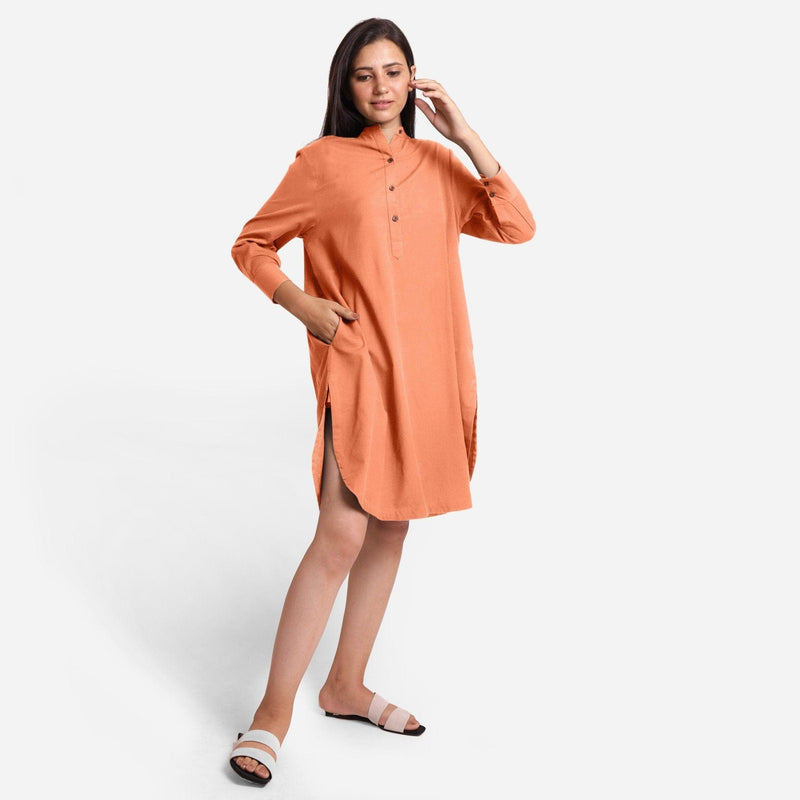 peach shirt dress Amelia Shirt Dress Peach Augustine