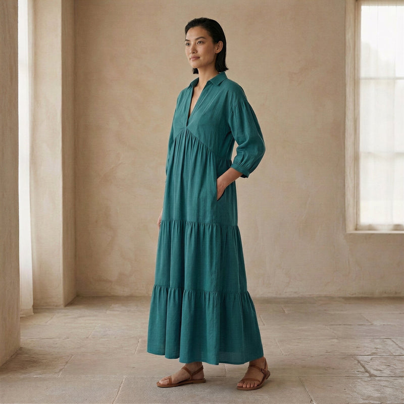 slim fit dress slacks Olive Linen Cutout Maxi Dress Large main image 1