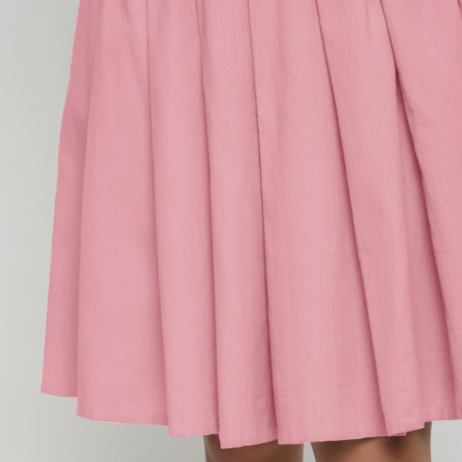 pink-cotton-flax-knee-length-