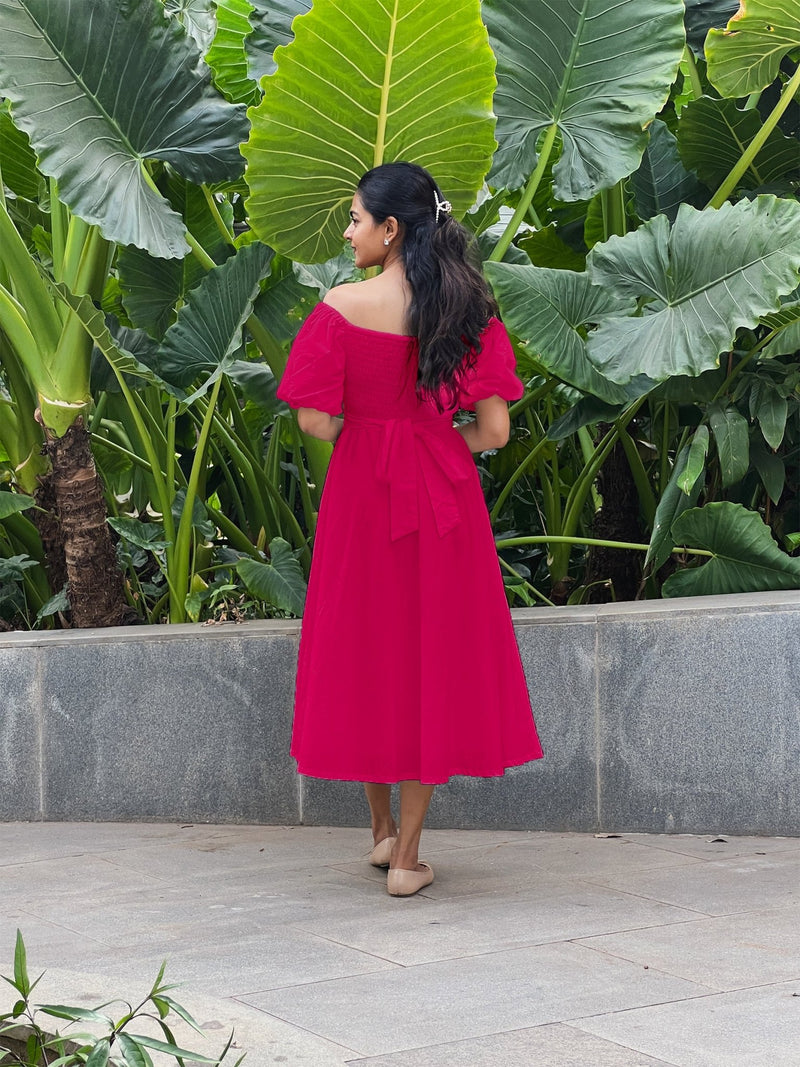 pink cotton poplin dress Mini Tee Poplin Dress - Sangria/Pink Lady - Tights & Clothes In Sizes 1-34