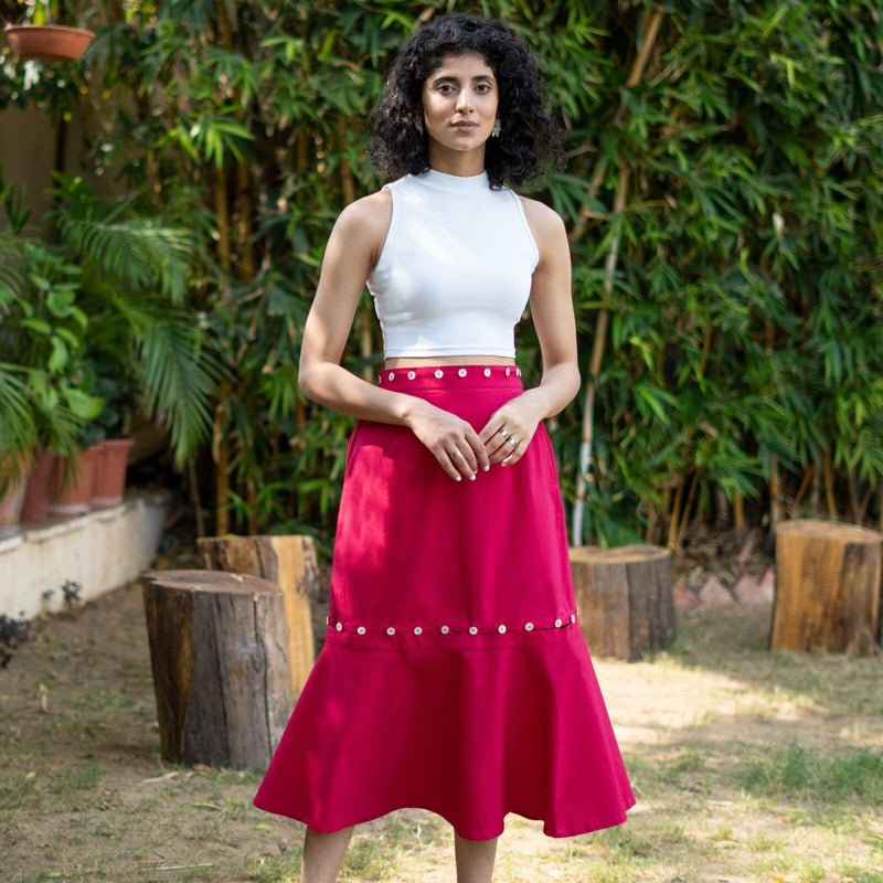 Pink Cotton Poplin V-Neck Infinity Midi Dress 50" / Custom Height (Free) Pink Cotton Poplin V-Neck Infinity Midi Dress 50" / Custom Height (Free)
