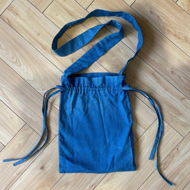 Powder Blue 100% Cotton Khadi Sling Bag