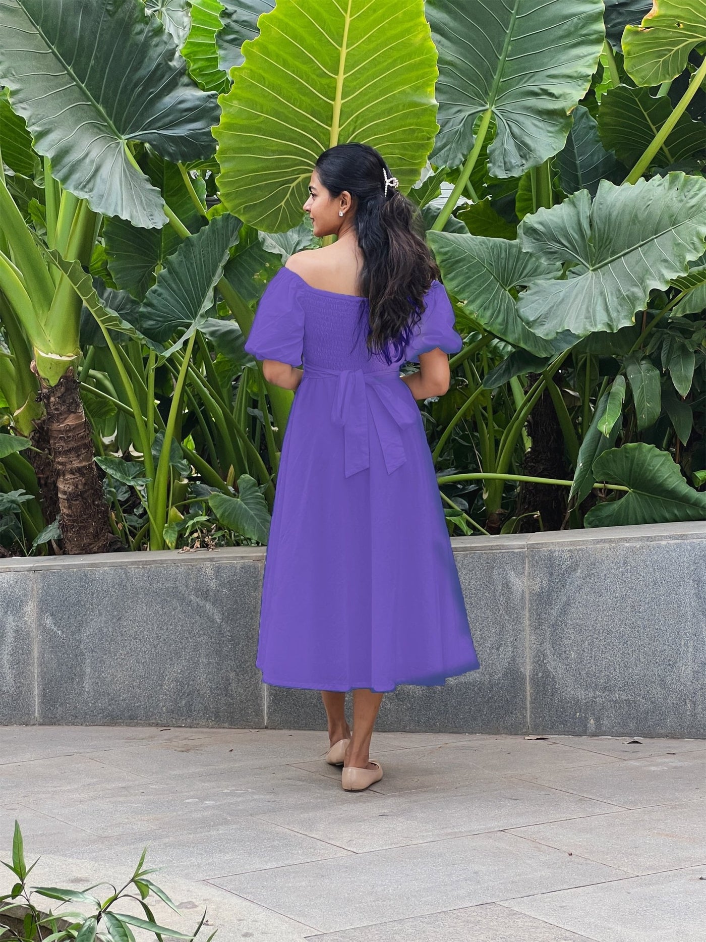 light purple cotton dress Lavender Double Cotton Gauze Dress