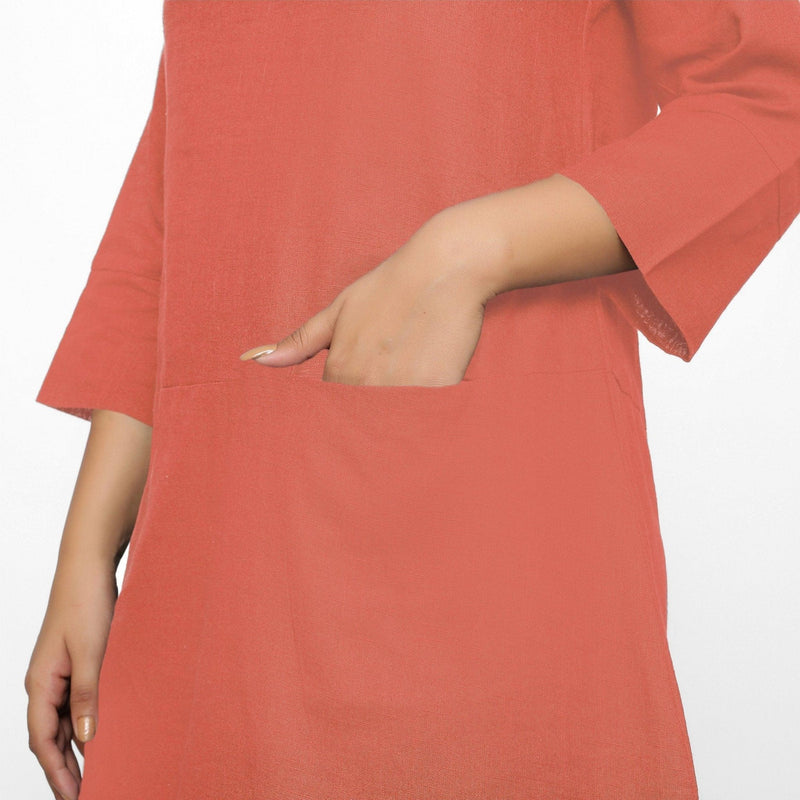 ladies red tunic dress S Collared Red Mini Shirt Dress