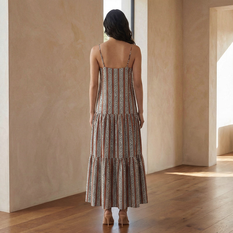 leafy maxi dress Leafy Front Tye Backless Maxi Dress