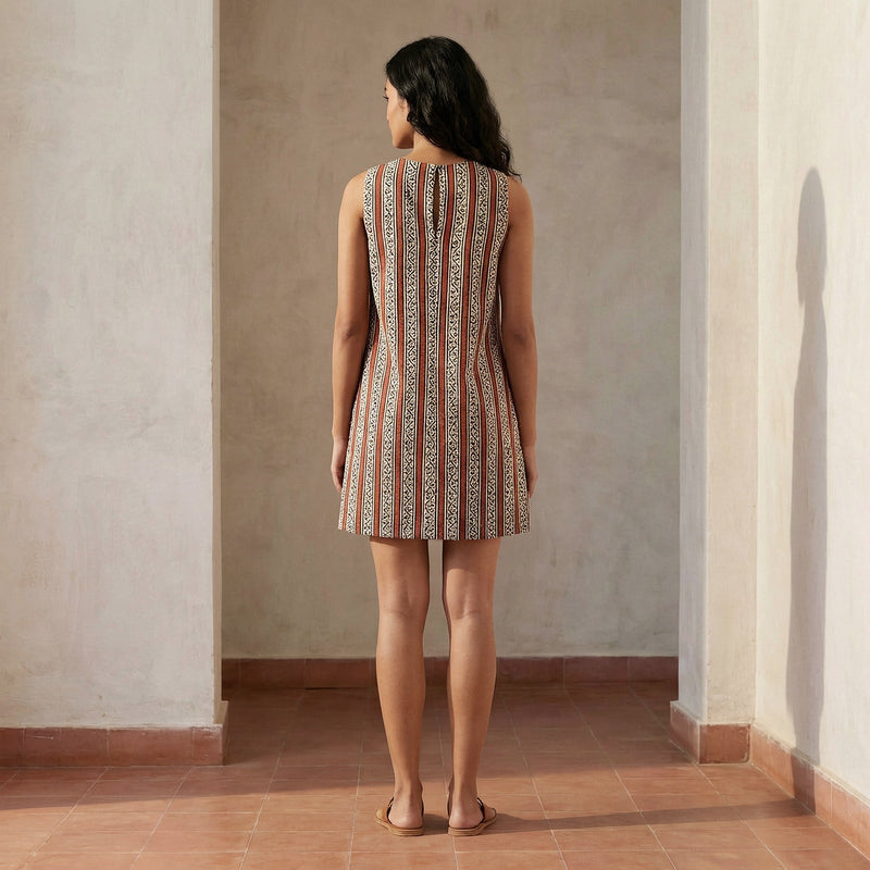 Buy Red Leafy Block Print Cotton Sleeveless A-Line Short Shift Dress Online at SeamsFriendly Buy Red Leafy Block Print Cotton Sleeveless A-Line Short Shift Dress Online at SeamsFriendly