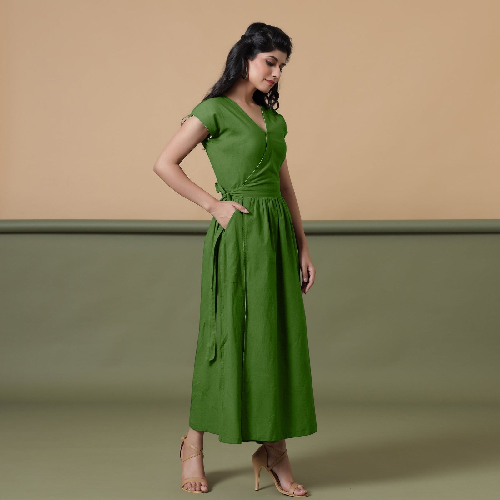 tie dye dress green Reversible Forest Tie-Dye Cotton Maxi Wrap 28
