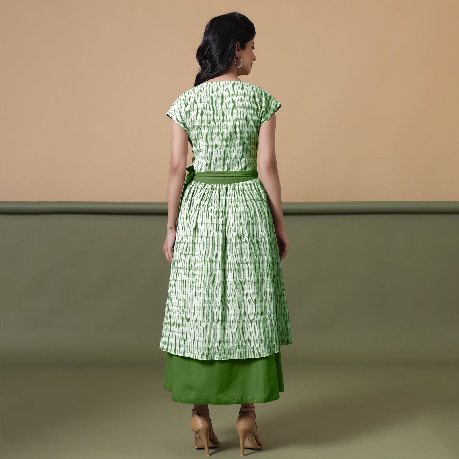slim fit dress slacks Mommy and Me Botanical Glow Green Tie-Dye Maxi Dress – Mia Belle Girls main image 0