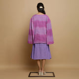 Back View of a Model wearing Mangalgiri Reversible Cotton Cape