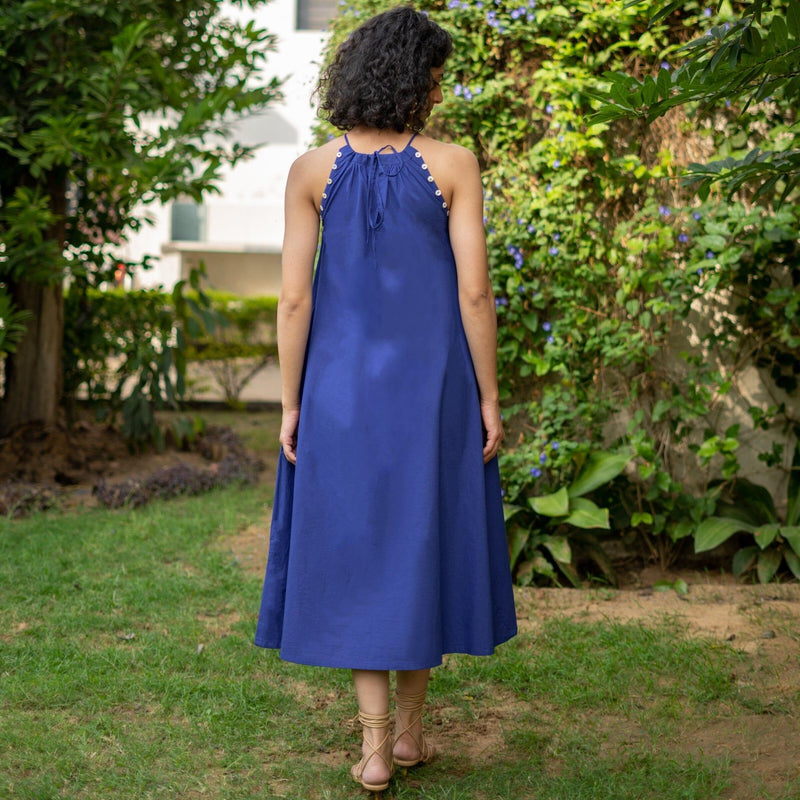 Royal Blue Cotton Poplin A-Line Detachable Sleeve Flared Midi Dress 58" / Regular (5'2" - 5'6") Royal Blue Cotton Poplin A-Line Detachable Sleeve Flared Midi Dress 58" / Regular (5'2" - 5'6")