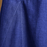 Royal Blue Cotton Poplin Elasticated Midi Cami Dress