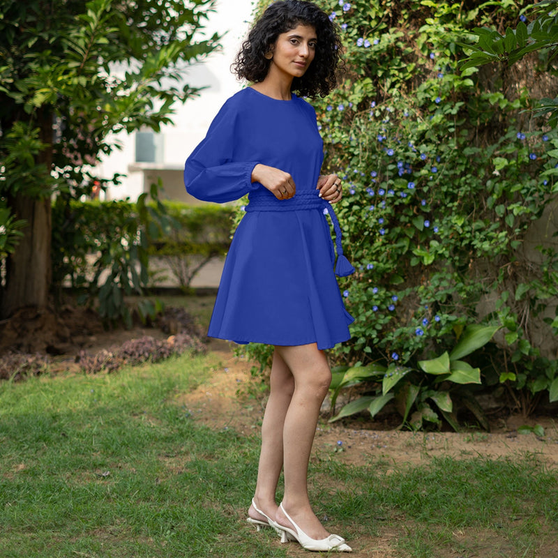 royal blue dress with short sleeves Zapaka Women Royal Blue V-Neck Long Cocktail Party Dress with Short Sleeves A-Line Wedding Guest Dress with Bow, Royal Blue / S