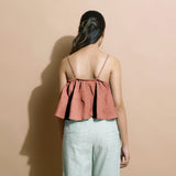 Rust 100% Linen Tier Camisole Top