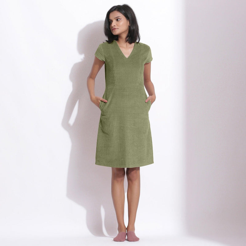 vegan suede knee length dress Tuckernuck Ganache Vegan Suede Marlowe Dress Ganache / M