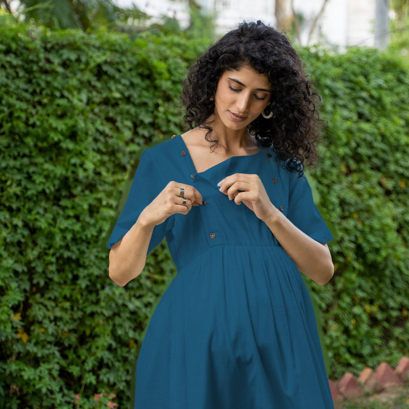blue green maternity dress Blue-Green Maternity Dresses