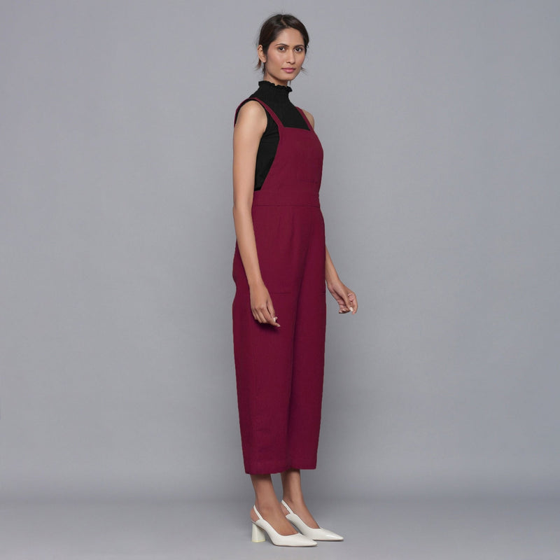 Wine Warm Cotton Corduroy Dungaree Jumpsuit 70" / Petite (5'1" and below) Wine Warm Cotton Corduroy Dungaree Jumpsuit 70" / Petite (5'1" and below)