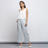 Front View of a Model wearing Airy Straight Top and Wide Legged Pant Set