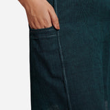 Close View of a Model wearing Bottle Green Comfort-Fit Pencil Skirt