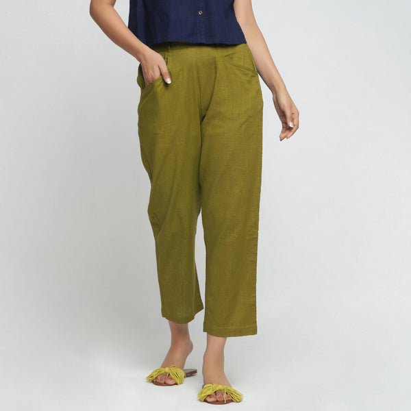 Buy Aurelia Ankle-Length Pleat-Front Pants Online at Best Prices in India -  JioMart.