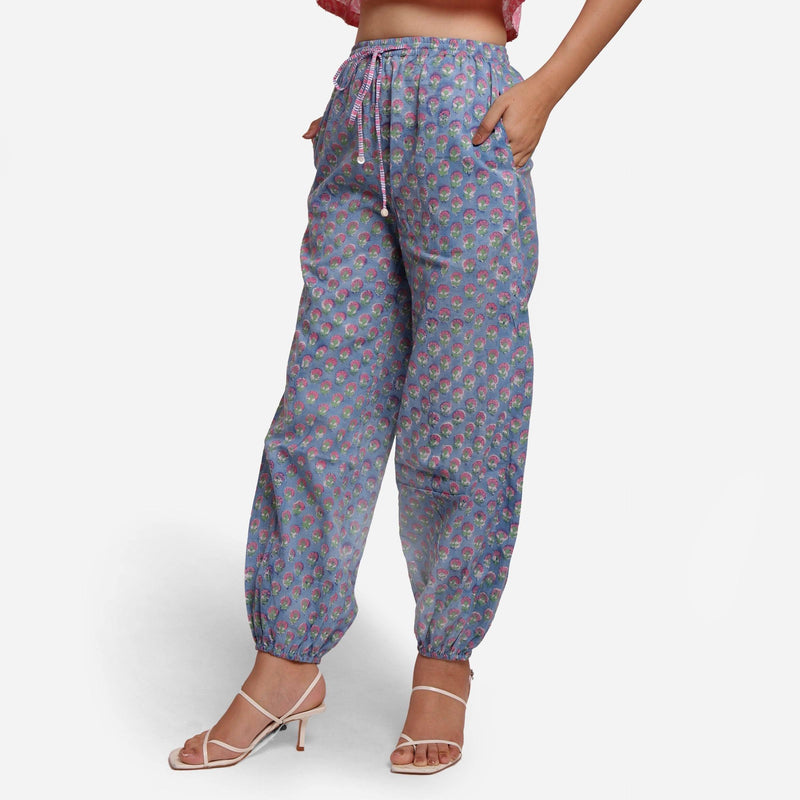 Genie Women's Cotton Harem Pants in Light Blue | Cotton harem pants, Harem  pants, Pants for women