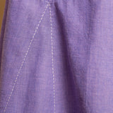 Close View of a Model wearing Lavender Hand-Embroidered Camisole Dress