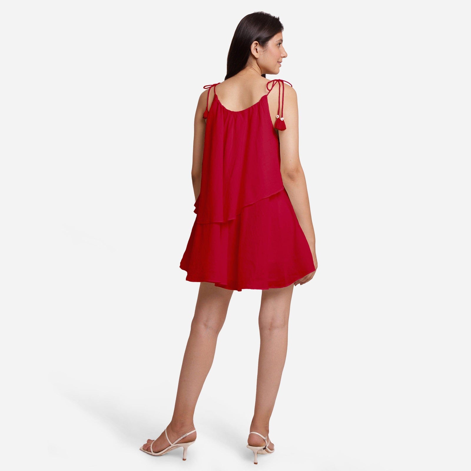 white christmas dresses Princess Polly Women's Toulouse Gingham Sleeveless Minidress - Red main image 1