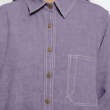 Wisteria 100% Linen Full Sleeve Button-Down Shirt